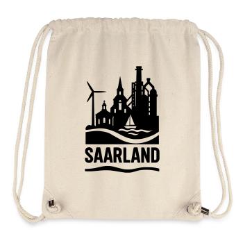 Silhouette de la Sarre - Sac à cordon recyclé Stanley/Stella - blanc naturel - Devant