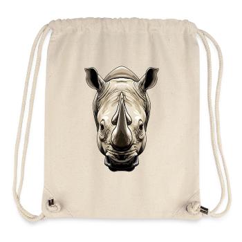 Rhino Illustration - Stanley/Stella Recycled Gym Bag - natural - Front