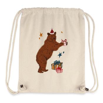 CHRISTMAS BEAR - Stanley/Stella Recycled Gym Bag - natural - Front