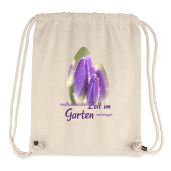 Time in the Garden Purple Blossom Magic Spring Bloomers - Stanley/Stella Recycled Gym Bag - natural - Front