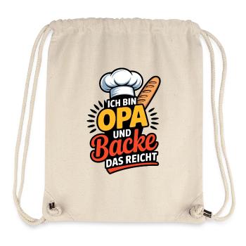 Ich bin Opa und Backe – Das reicht - Stanley/Stella recycelter Gym Bag - Naturweiß - Vorne