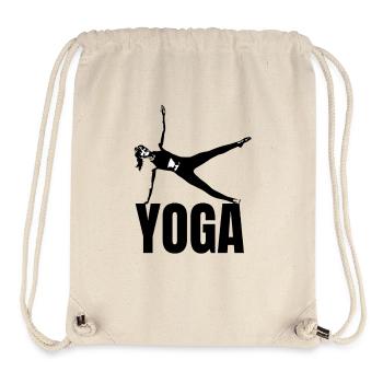 Yoga Logo - Sac à cordon recyclé Stanley/Stella - blanc naturel - Devant