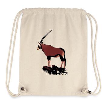 Oryx on rocks - Stanley/Stella Recycled Gym Bag - natural - Front