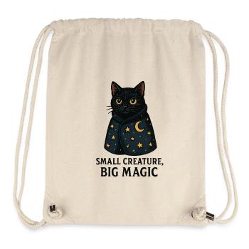 Mondnacht Katze Sternencape - Stanley/Stella recycelter Gym Bag - Naturweiß - Vorne