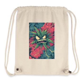 Wütendes Hanfblatt-Chaos - Stanley/Stella recycelter Gym Bag - Naturweiß - Vorne
