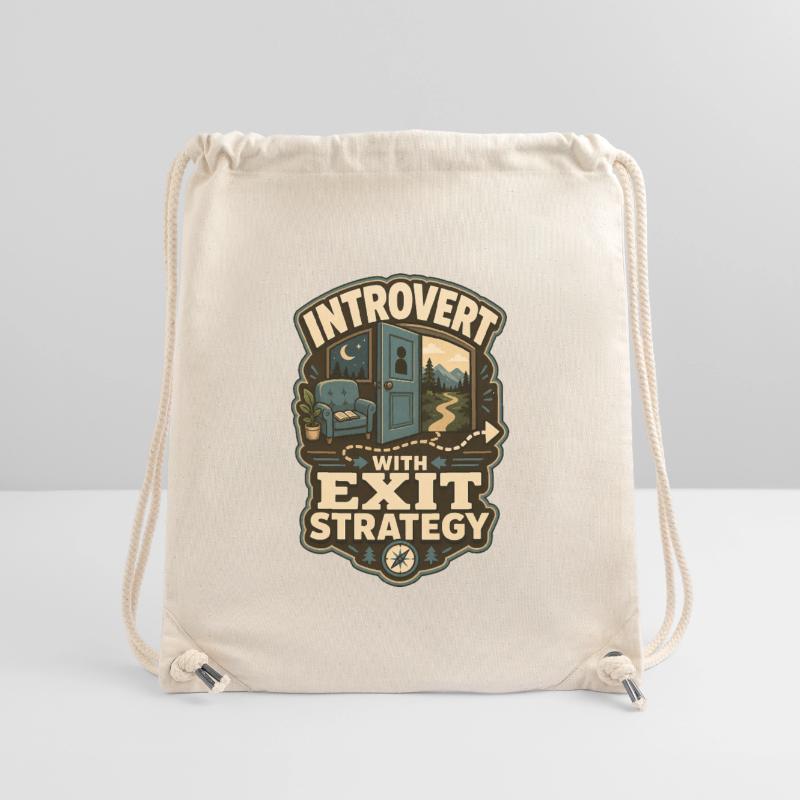 Introvert With Exit Strategy Stanley/Stella Recycled Gym Bag