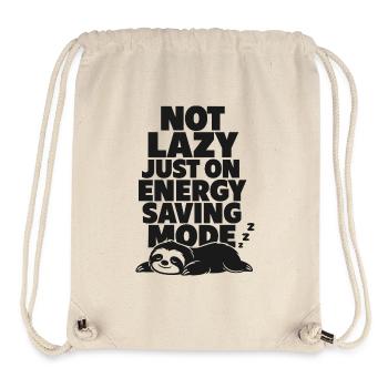 Not Lazy Just Energy Saving - Stanley/Stella Recycled Gym Bag - natural - Front