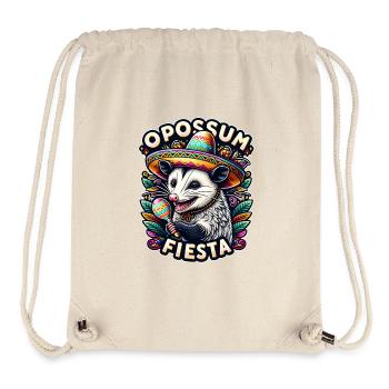 Funny opossum with sombrero and maracas - Stanley/Stella Recycled Gym Bag - natural - Front