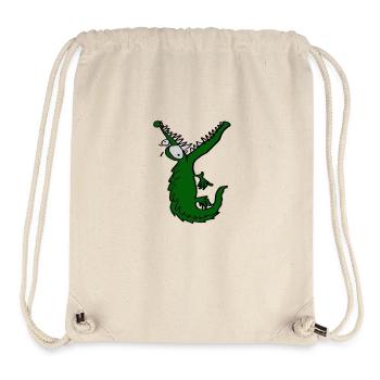 Hungriges Krokodil - Stanley/Stella recycelter Gym Bag - Naturweiß - Vorne