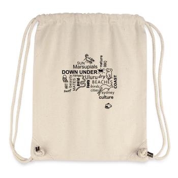 australia word cloud - Stanley/Stella recycelter Gym Bag - Naturweiß - Vorne