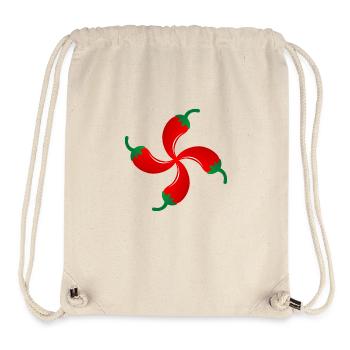 espelette croix basque - Sac à cordon recyclé Stanley/Stella - blanc naturel - Devant