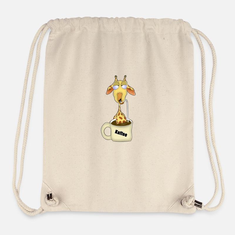 Giraffe im Kaffeepool - Stanley/Stella recycelter Gym Bag - Naturweiß