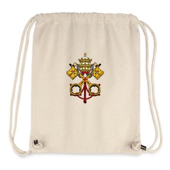 symbole emblème drapeau du Vatican Italie - Sac à cordon recyclé Stanley/Stella - blanc naturel - Devant