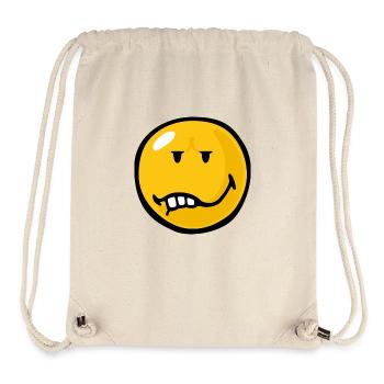 Smiley Anger Annoyance - Stanley/Stella Recycled Gym Bag - natural - Front