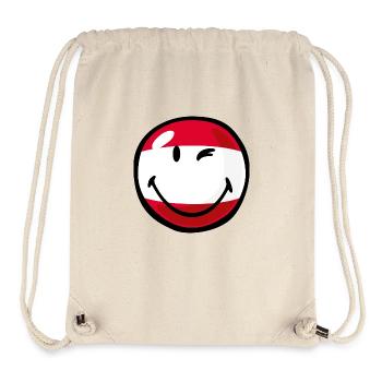 Smiley Flag Austria - Stanley/Stella recycelter Gym Bag - Naturweiß - Vorne
