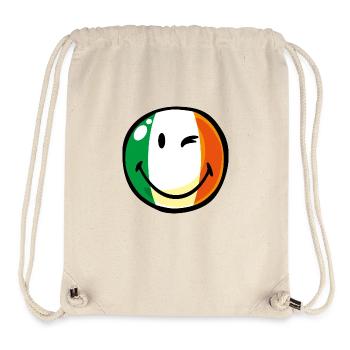Smiley Flag Ireland - Stanley/Stella recycelter Gym Bag - Naturweiß - Vorne