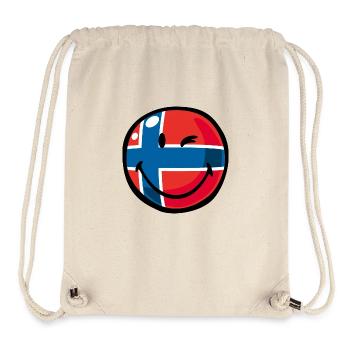 Smiley Flag Norway - Stanley/Stella recycelter Gym Bag - Naturweiß - Vorne