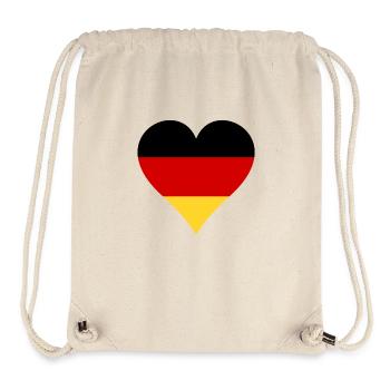 Germany flag heart - Stanley/Stella Recycled Gym Bag - natural - Front