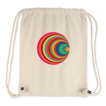 Colorful circle design - three - Stanley/Stella Recycled Gym Bag - natural - Front