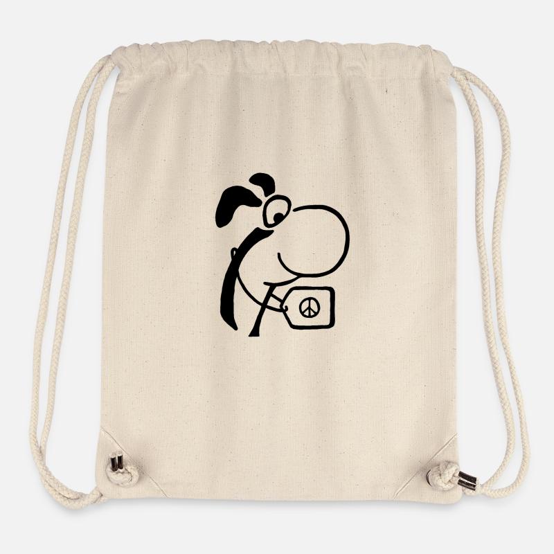 Bialumbo Paix - Sac à cordon recyclé Stanley/Stella - blanc naturel