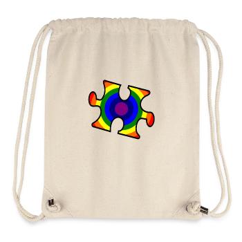 Rainbow puzzle piece - Stanley/Stella Recycled Gym Bag - natural - Front