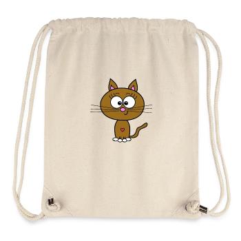 Katze Braun - Stanley/Stella recycelter Gym Bag - Naturweiß - Vorne