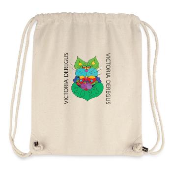 Chat-Souris Art_01 - Sac à cordon recyclé Stanley/Stella - blanc naturel - Devant