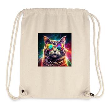 Kosmischer Katzenflair - Stanley/Stella recycelter Gym Bag - Naturweiß - Vorne