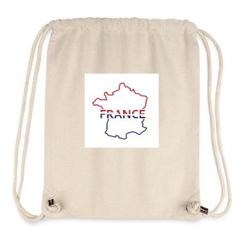 Carte de France - Sac à cordon recyclé Stanley/Stella - blanc naturel - Devant