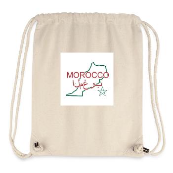 Carte du Maroc - Sac à cordon recyclé Stanley/Stella - blanc naturel - Devant