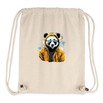 Panda großer Streetstyle | Panda-Liebhaber - Stanley/Stella recycelter Gym Bag - Naturweiß - Vorne