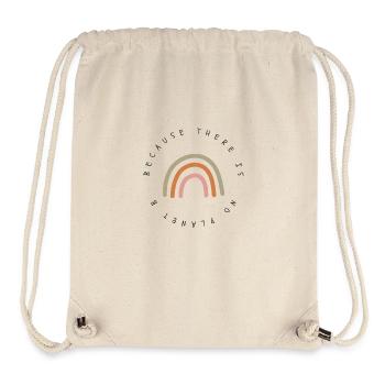 Because there is no Planet B Regenbogen Umwelt - Stanley/Stella recycelter Gym Bag - Naturweiß - Vorne