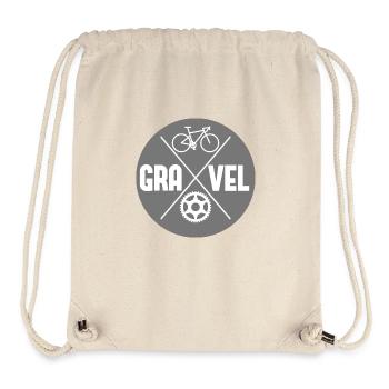 Gravel Bike Fahrrad Radfahrer Radfahrerin - Stanley/Stella recycelter Gym Bag - Naturweiß - Vorne