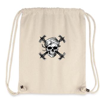 Tête de pirate n°2 - Sac à cordon recyclé Stanley/Stella - blanc naturel - Devant