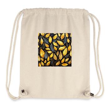 Feuilles d’or - Sac à cordon recyclé Stanley/Stella - blanc naturel - Devant