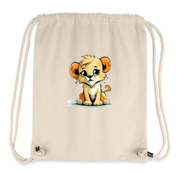 Kiko le bébé lion - Sac à cordon recyclé Stanley/Stella - blanc naturel - Devant