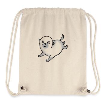 Niedliche kleine Figur Otter springt - Stanley/Stella recycelter Gym Bag - Naturweiß - Vorne