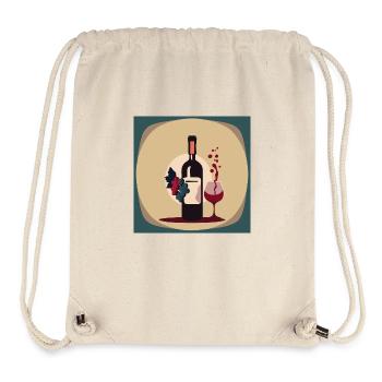 Wein / Rotwein / Weißwein - Stanley/Stella recycelter Gym Bag - Naturweiß - Vorne