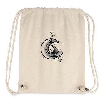 Witches Hat On The crescent Moon - Stanley/Stella Recycled Gym Bag - natural - Front