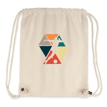 Vintage Retro Fußball Fußball Geschenkidee - Stanley/Stella recycelter Gym Bag - Naturweiß - Vorne