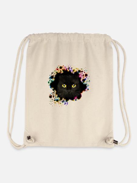 Katze - Stanley/Stella recycelter Gym Bag - Naturweiß