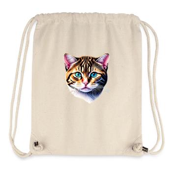 Cat, Siamese cat, kitten, domestic cat, cat owner - Stanley/Stella Recycled Gym Bag - natural - Front