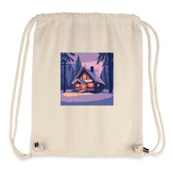 Cabin in the forest - Stanley/Stella Recycled Gym Bag - natural - Front