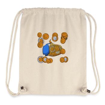 Nikolaus-Schokoladenmünzen - Stanley/Stella recycelter Gym Bag - Naturweiß - Vorne