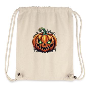 Horrible pumpkin, halloween, morbid - Stanley/Stella Recycled Gym Bag - natural - Front