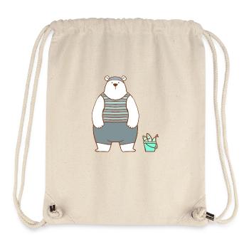 Eisbär im Badeanzug - Stanley/Stella recycelter Gym Bag - Naturweiß - Vorne