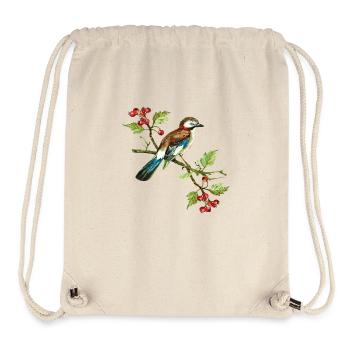Bunter Vogel - Stanley/Stella recycelter Gym Bag - Naturweiß - Vorne