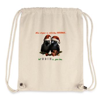 Hugin und Munin mit lustigem Weihnachtsspruch - Stanley/Stella recycelter Gym Bag - Naturweiß - Vorne