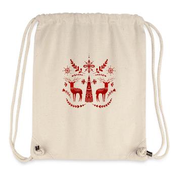 Schweden Schweden dalarna dala Pferd Pferd Frohe Weihnachten Kunst - Stanley/Stella recycelter Gym Bag - Naturweiß - Vorne