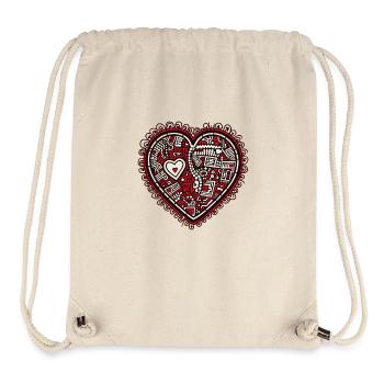 Herz Liebe - Stanley/Stella recycelter Gym Bag - Naturweiß - Vorne